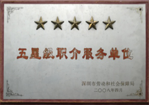 五星级职介服务单位